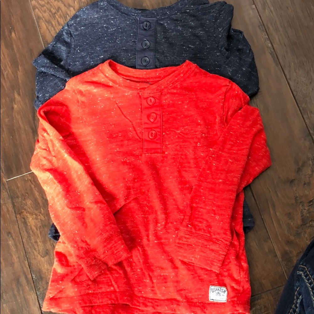 Henley long sleeve shirt duo